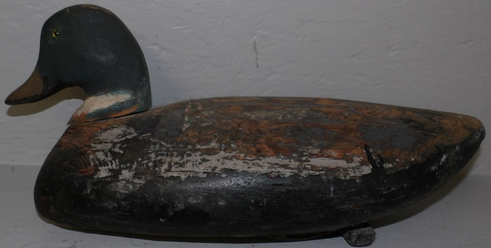 Antique Painted Carved Wood Duck Decoy (1 of 6)