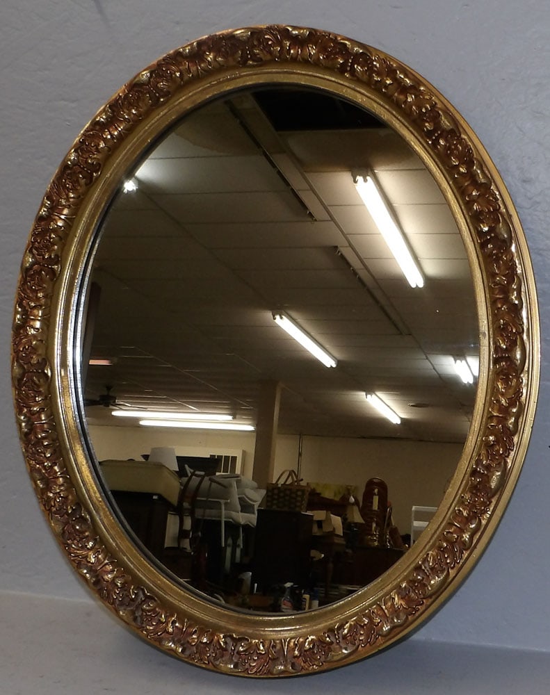 Gilded Frame Oval Mirror (1 of 3)