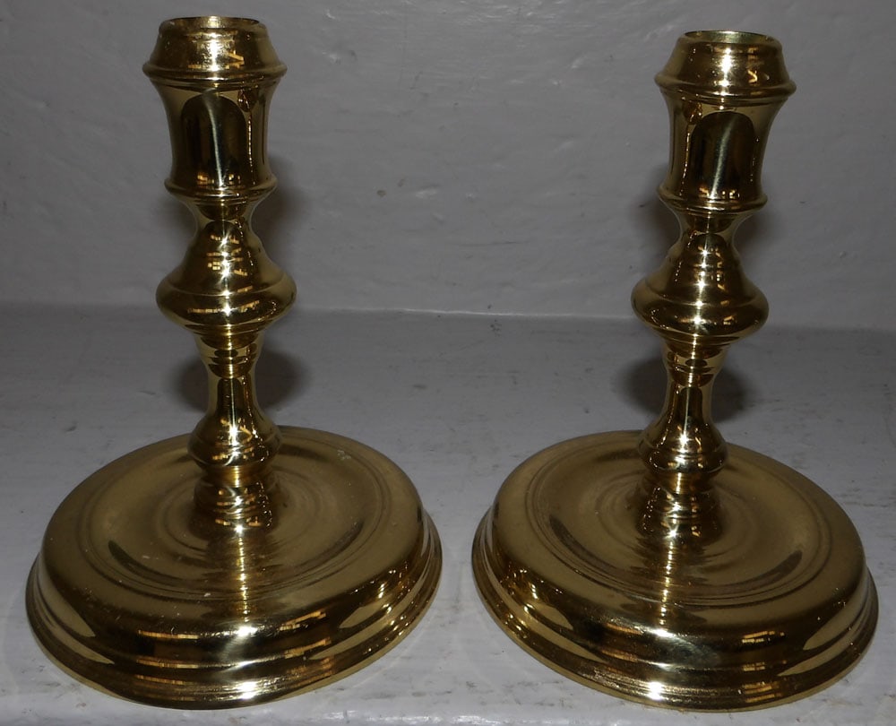 Pair of Brass VA Metalcrafters Candlesticks (1 of 3)