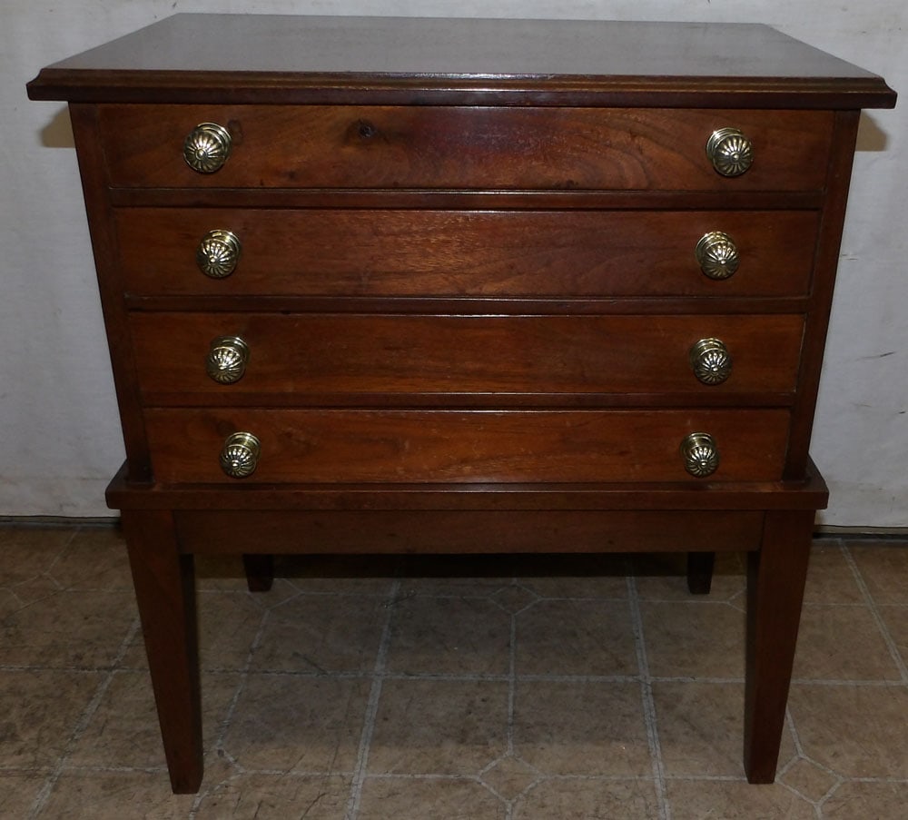 walnut 4 drawer silver chest on stand (1 of 4)
