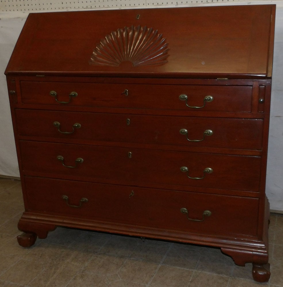 antique cherry American slant front desk (1 of 11)