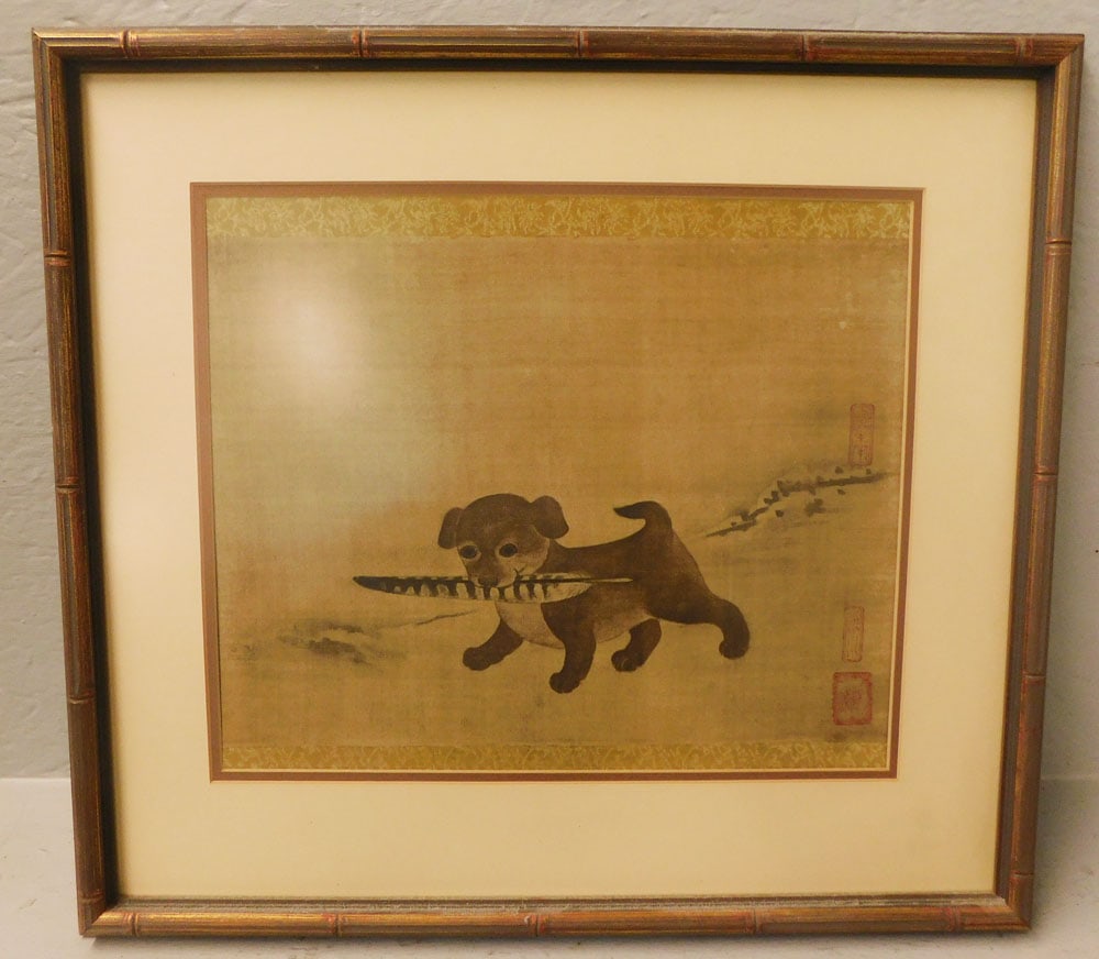 oriental framed print and faux bamboo frame (1 of 4)