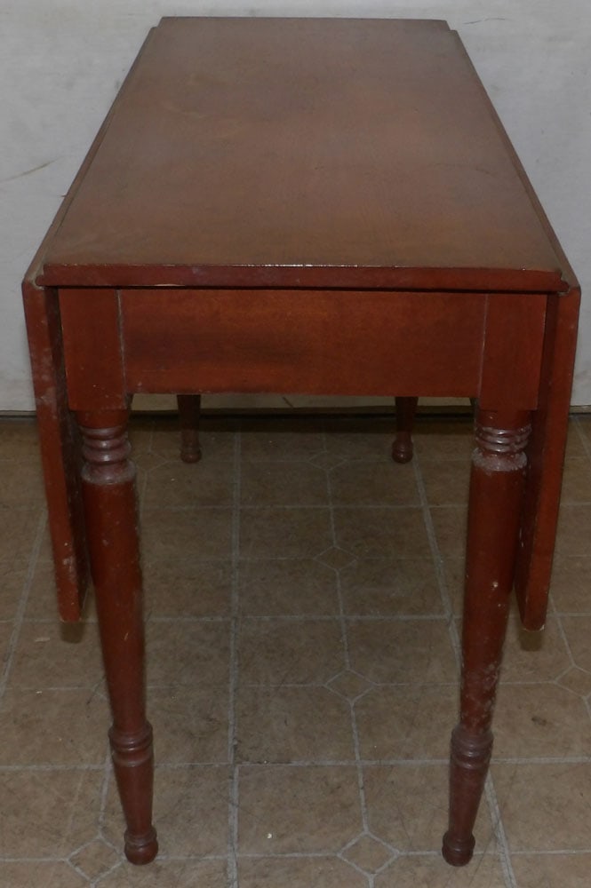 19th Century cherry drop leaf table (1 of 5)