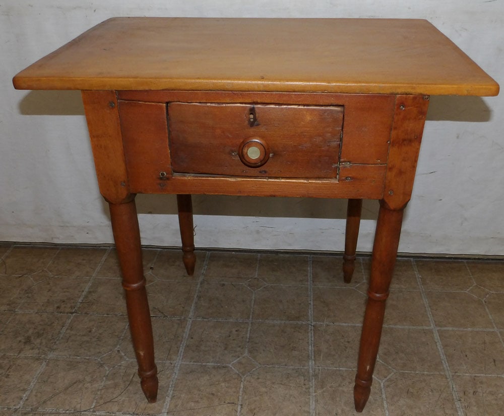 19th century cherry one drawer work stand (1 of 5)
