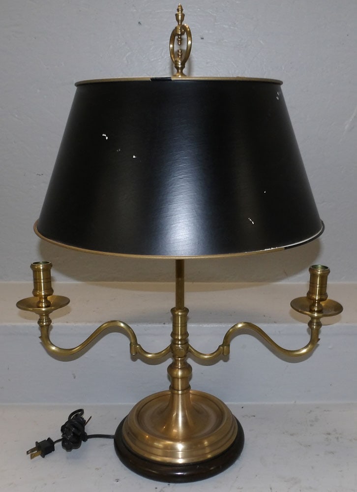 brass two light bouillotte lamp (1 of 3)