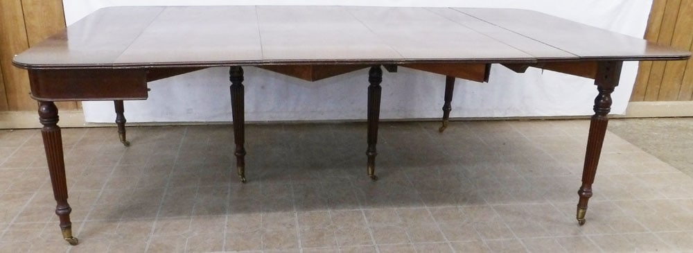 antique mahogany fold over top dining table with three leaves (1 of 9)