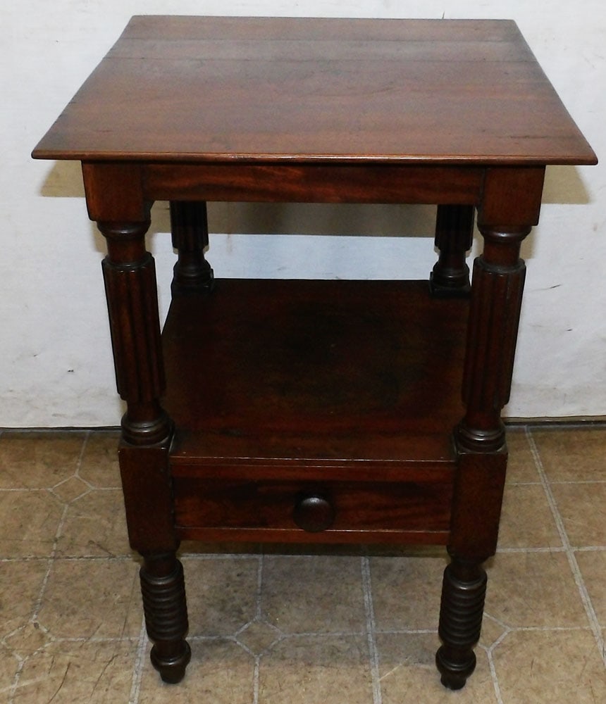 19th Century Walnut Two Tier Stand (1 of 6)
