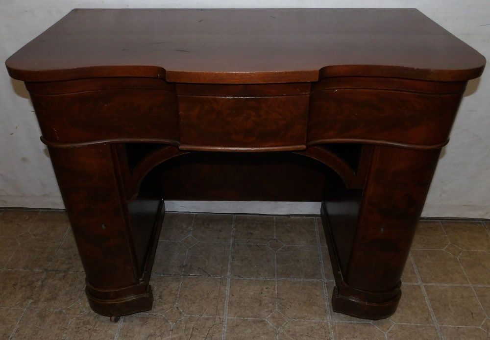 19th Century Mahogany Knee Hole Desk (1 of 8)