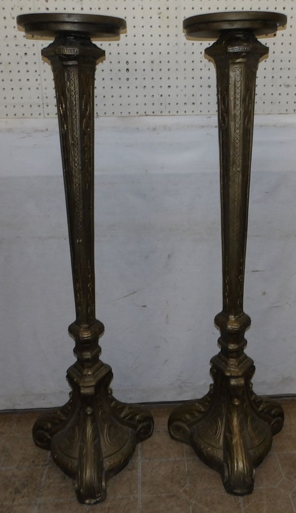 Pair of Painted Resin Torchieres (1 of 3)