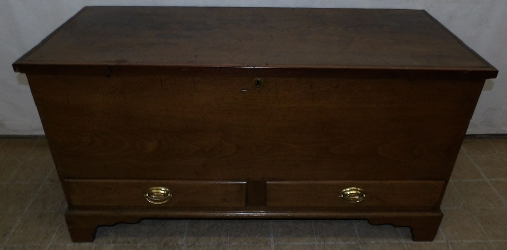 Antique Southern Walnut Heart Pine Blanket Chest with Two Drawer Base (1 of 6)