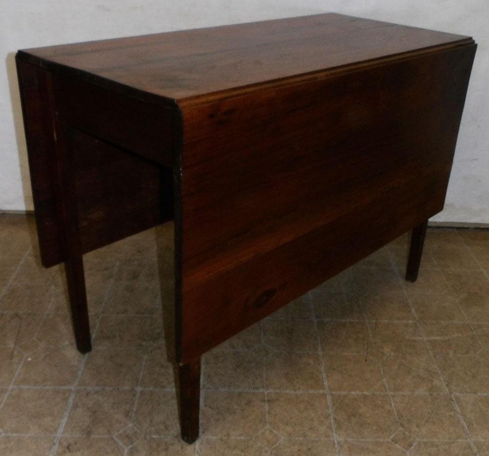 Antique Walnut & Heart Pine Southern Drop Leaf Dining Table (1 of 4)