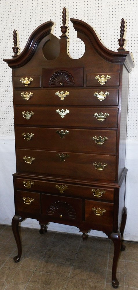 Two Piece Mahogany Queen Anne Highboy (1 of 9)