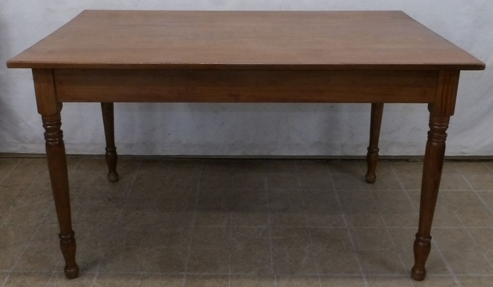 Heart Pine Farm Table with One Drawer (1 of 10)