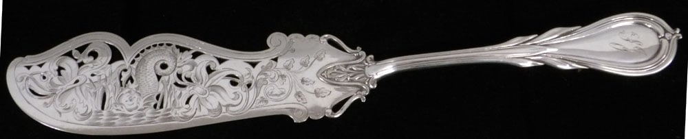 19th Century Ornate Elkington & Co. Fish Server in Lily Pattern (1 of 4)