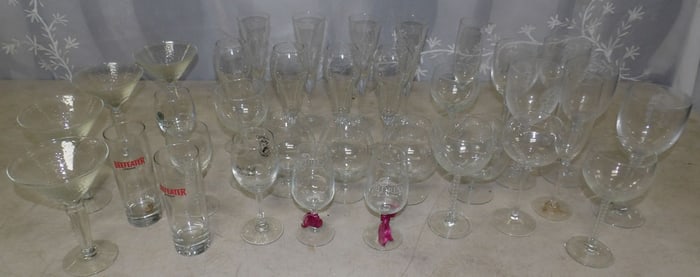lot of stemware
