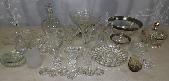 lot of glass items