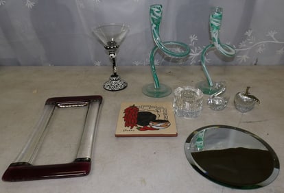 lot of glass items