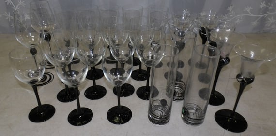 lot of stemware