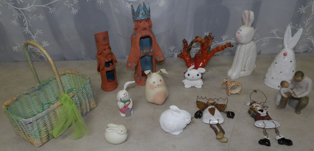 lot of pottery and ceramic decorative items (1 of 7)