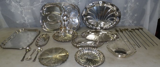 lot of silverplated items
