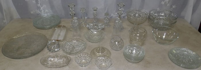 lot of glass items