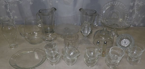 lot of glass items