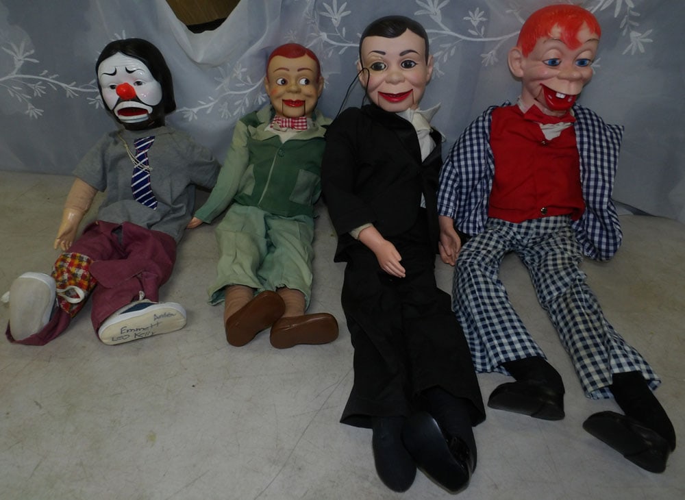 lot of ventriloquists dolls: lot of ventriloquists dolls. "ALL DESCRIPTIONS AND ANY CONDITION STATEMENT GIVEN BY LANGSTON AUCTION GALLERY ARE STRICTLY OPINIONS AND LANGSTON'S SHALL HAVE NO RESPONSIBILITY FOR ERRORS OR OMISSIONS. 