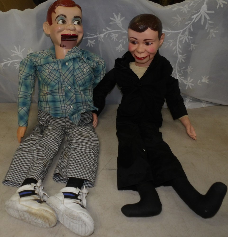 lot of ventriloquist dolls: lot of ventriloquist dolls. "ALL DESCRIPTIONS AND ANY CONDITION STATEMENT GIVEN BY LANGSTON AUCTION GALLERY ARE STRICTLY OPINIONS AND LANGSTON'S SHALL HAVE NO RESPONSIBILITY FOR ERRORS OR OMISSIONS. T