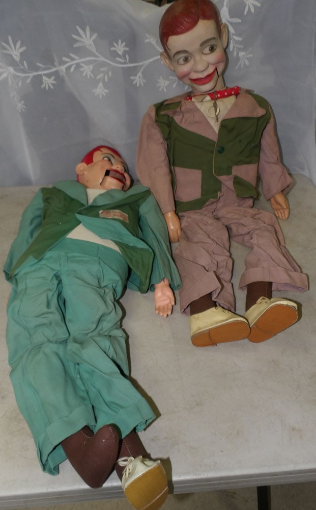 lot of ventriloquist dolls: lot of ventriloquist dolls. "ALL DESCRIPTIONS AND ANY CONDITION STATEMENT GIVEN BY LANGSTON AUCTION GALLERY ARE STRICTLY OPINIONS AND LANGSTON'S SHALL HAVE NO RESPONSIBILITY FOR ERRORS OR OMISSIONS. T