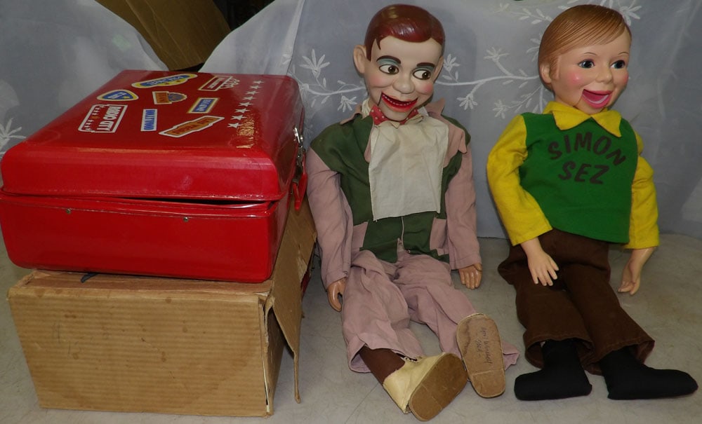 lot of ventriloquist dolls: lot of ventriloquist dolls. "ALL DESCRIPTIONS AND ANY CONDITION STATEMENT GIVEN BY LANGSTON AUCTION GALLERY ARE STRICTLY OPINIONS AND LANGSTON'S SHALL HAVE NO RESPONSIBILITY FOR ERRORS OR OMISSIONS. T
