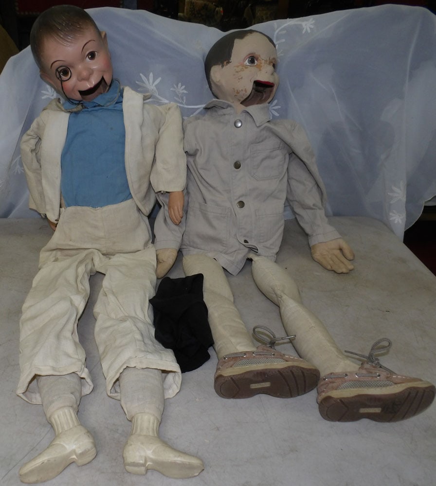 lot of ventriloquist dolls: lot of ventriloquist dolls. "ALL DESCRIPTIONS AND ANY CONDITION STATEMENT GIVEN BY LANGSTON AUCTION GALLERY ARE STRICTLY OPINIONS AND LANGSTON'S SHALL HAVE NO RESPONSIBILITY FOR ERRORS OR OMISSIONS. T