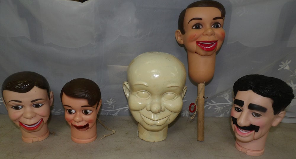 lot of ventriloquist doll heads (1 of 3)