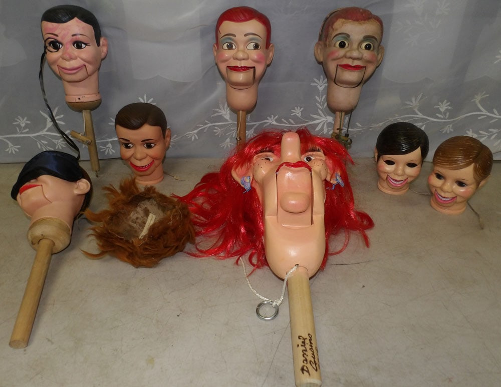 lot of ventriloquist doll heads (1 of 5)