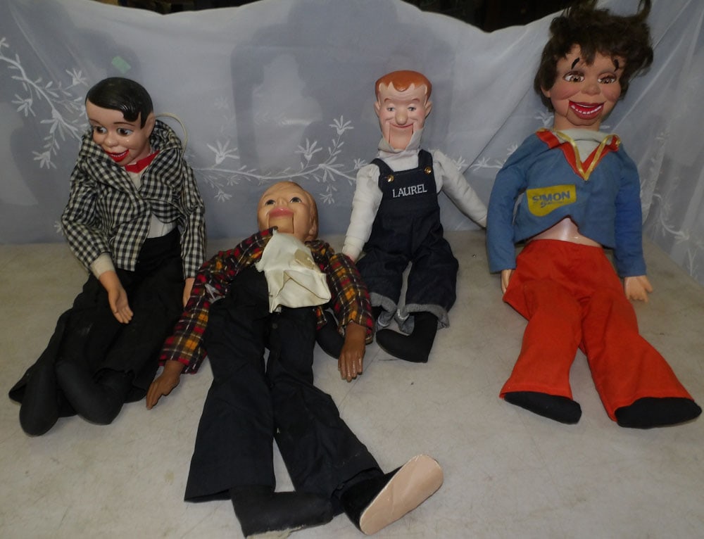 lot of ventriloquist dolls: lot of ventriloquist dolls. "ALL DESCRIPTIONS AND ANY CONDITION STATEMENT GIVEN BY LANGSTON AUCTION GALLERY ARE STRICTLY OPINIONS AND LANGSTON'S SHALL HAVE NO RESPONSIBILITY FOR ERRORS OR OMISSIONS. T