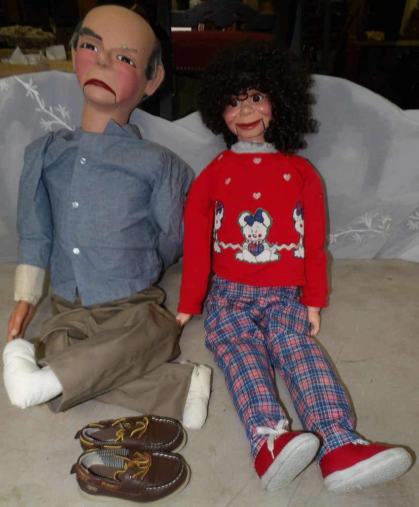 lot of ventriloquist dolls: lot of ventriloquist dolls. "ALL DESCRIPTIONS AND ANY CONDITION STATEMENT GIVEN BY LANGSTON AUCTION GALLERY ARE STRICTLY OPINIONS AND LANGSTON'S SHALL HAVE NO RESPONSIBILITY FOR ERRORS OR OMISSIONS. T