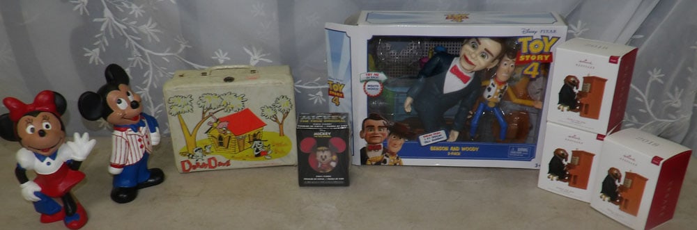 lot of ventriloquist dolls and miscellaneous vintage toys: lot of ventriloquist dolls and miscellaneous vintage toys. "ALL DESCRIPTIONS AND ANY CONDITION STATEMENT GIVEN BY LANGSTON AUCTION GALLERY ARE STRICTLY OPINIONS AND LANGSTON'S SHALL HAVE NO RESPONSIBI