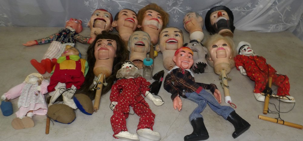lot of ventriloquist doll heads (1 of 4)