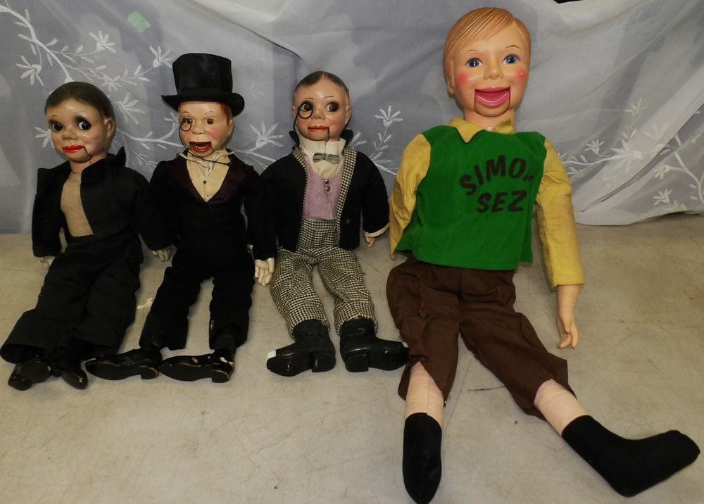 lot of ventriloquist dolls: lot of ventriloquist dolls. "ALL DESCRIPTIONS AND ANY CONDITION STATEMENT GIVEN BY LANGSTON AUCTION GALLERY ARE STRICTLY OPINIONS AND LANGSTON'S SHALL HAVE NO RESPONSIBILITY FOR ERRORS OR OMISSIONS. T