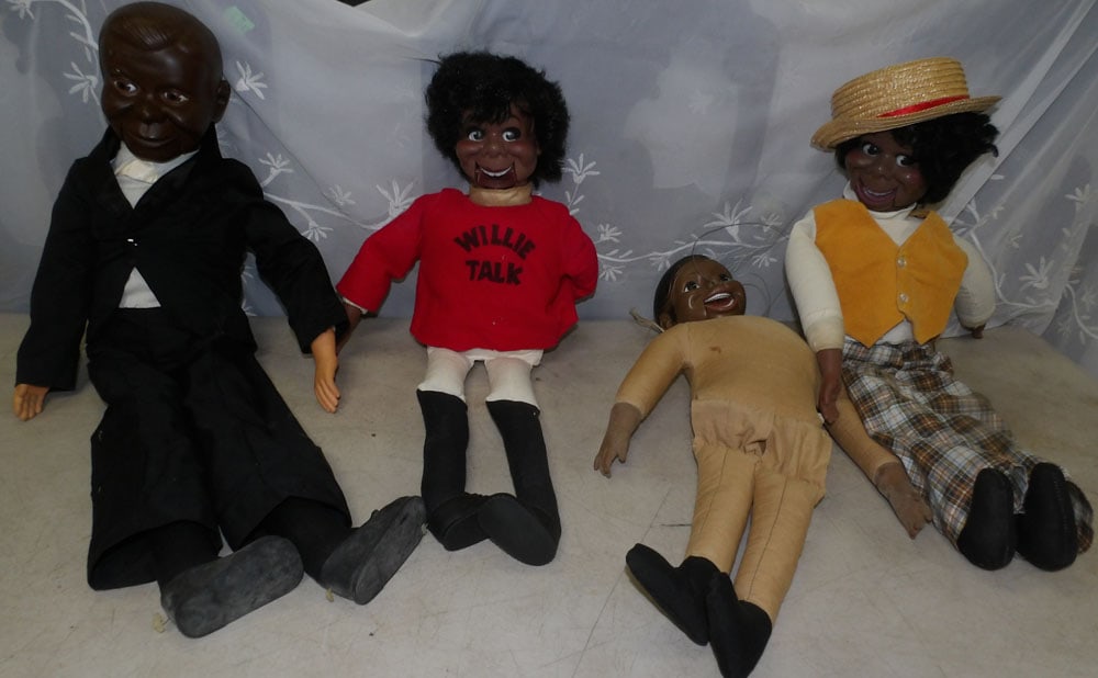 lot of ventriloquist dolls: lot of ventriloquist dolls. "ALL DESCRIPTIONS AND ANY CONDITION STATEMENT GIVEN BY LANGSTON AUCTION GALLERY ARE STRICTLY OPINIONS AND LANGSTON'S SHALL HAVE NO RESPONSIBILITY FOR ERRORS OR OMISSIONS. T