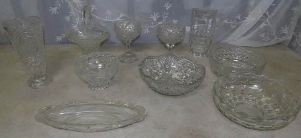 lot of glass items