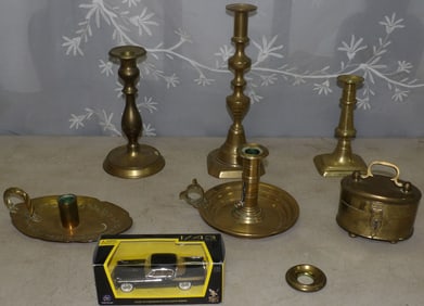 lot of brass items