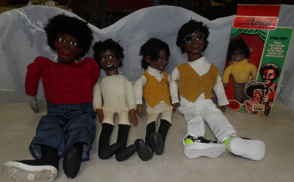 lot of ventriloquist dolls: lot of ventriloquist dolls. "ALL DESCRIPTIONS AND ANY CONDITION STATEMENT GIVEN BY LANGSTON AUCTION GALLERY ARE STRICTLY OPINIONS AND LANGSTON'S SHALL HAVE NO RESPONSIBILITY FOR ERRORS OR OMISSIONS. T
