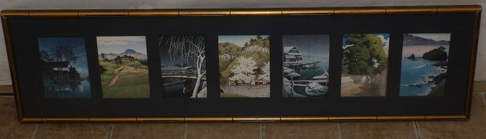 gilded faux bamboo framed prints