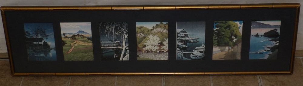 gilded faux bamboo framed prints (1 of 4)