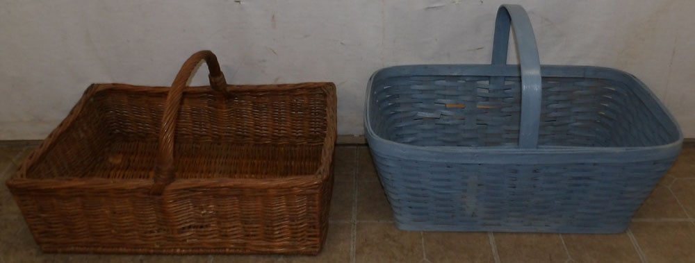 painted basket and wicker basket (1 of 7)