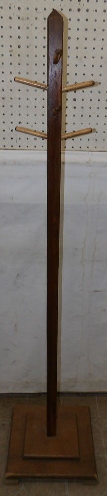 Pine Coat Rack: Pine Coat Rack . 58 1/2" H "ALL DESCRIPTIONS AND ANY CONDITION STATEMENT GIVEN BY LANGSTON AUCTION GALLERY ARE STRICTLY OPINIONS AND LANGSTON'S SHALL HAVE NO RESPONSIBILITY FOR ERRORS OR OMISSIONS. TH