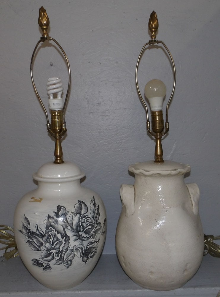 Two Pottery Lamps (1 of 3)