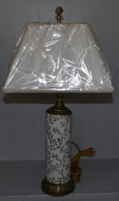 Painted Porcelain Vase Made Into Lamp
