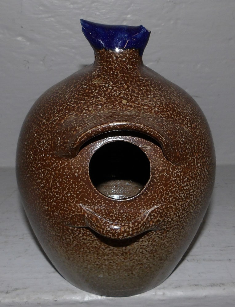 Signed Jug Town Pottery Bird House, (Small Chips) (1 of 5)
