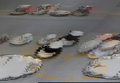 lot of porcelain cups and saucers